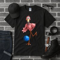Cool Bowling Flamingo Tall T-Shirt