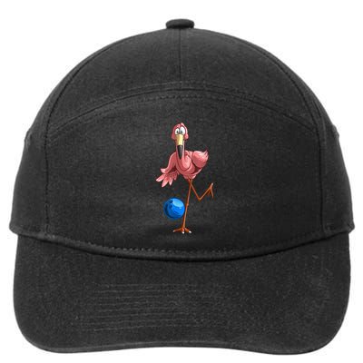 Cool Bowling Flamingo 7-Panel Snapback Hat