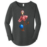 Cool Bowling Flamingo Women's Perfect Tri Tunic Long Sleeve Shirt