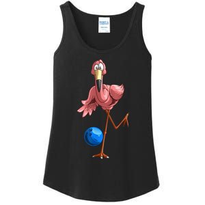 Cool Bowling Flamingo Ladies Essential Tank