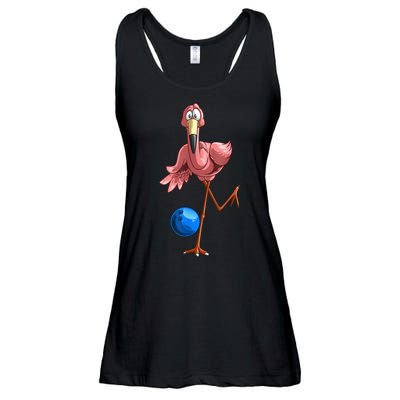 Cool Bowling Flamingo Ladies Essential Flowy Tank