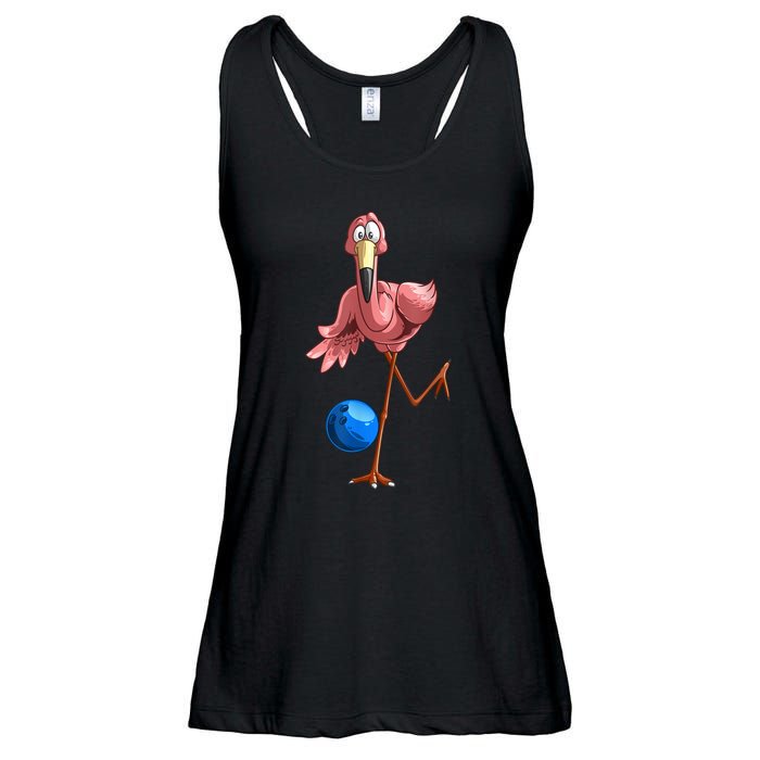 Cool Bowling Flamingo Ladies Essential Flowy Tank