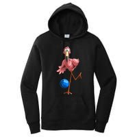 Cool Bowling Flamingo Women's Pullover Hoodie