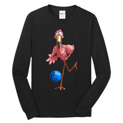 Cool Bowling Flamingo Tall Long Sleeve T-Shirt