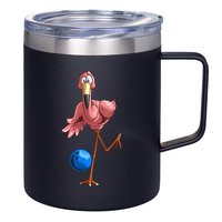Cool Bowling Flamingo 12oz Stainless Steel Coffee Mug