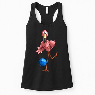 Cool Bowling Flamingo Womens Tank Top