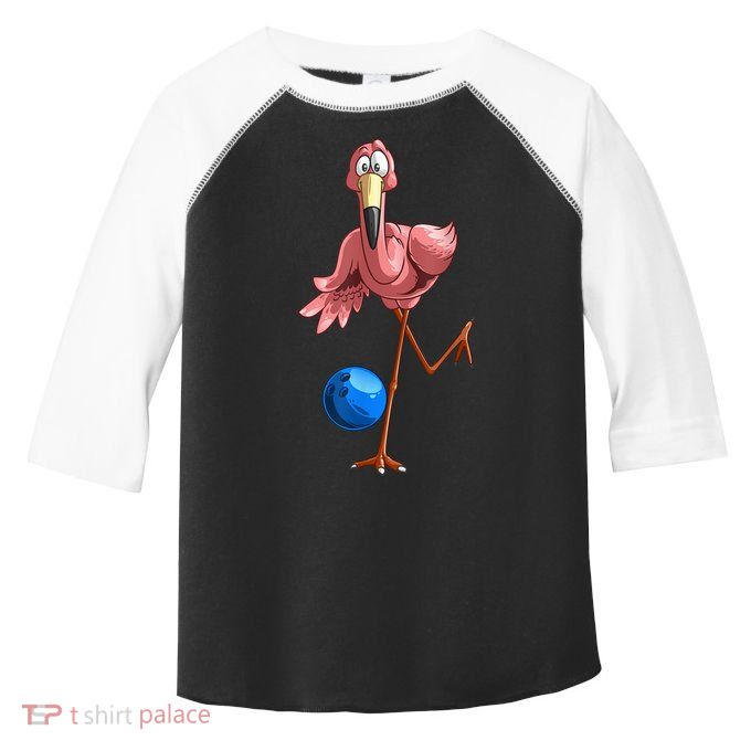 Cool Bowling Flamingo Toddler Fine Jersey T-Shirt