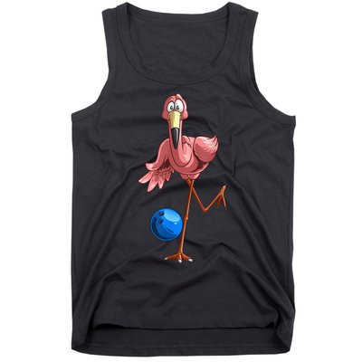 Cool Bowling Flamingo Tank Top