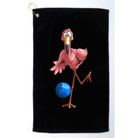 Cool Bowling Flamingo Golf Towel