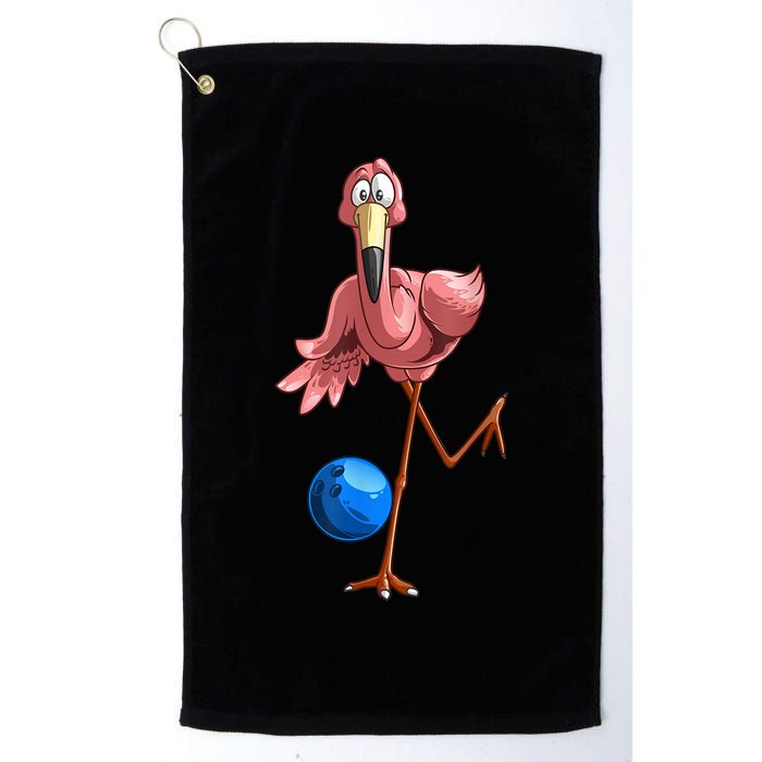 Cool Bowling Flamingo Golf Towel