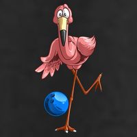 Cool Bowling Flamingo Golf Towel