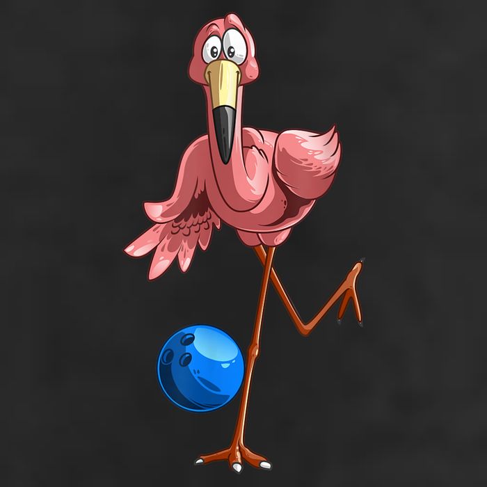Cool Bowling Flamingo Golf Towel
