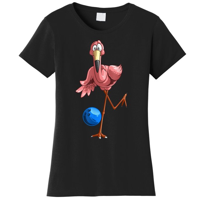 Cool Bowling Flamingo Women's T-Shirt