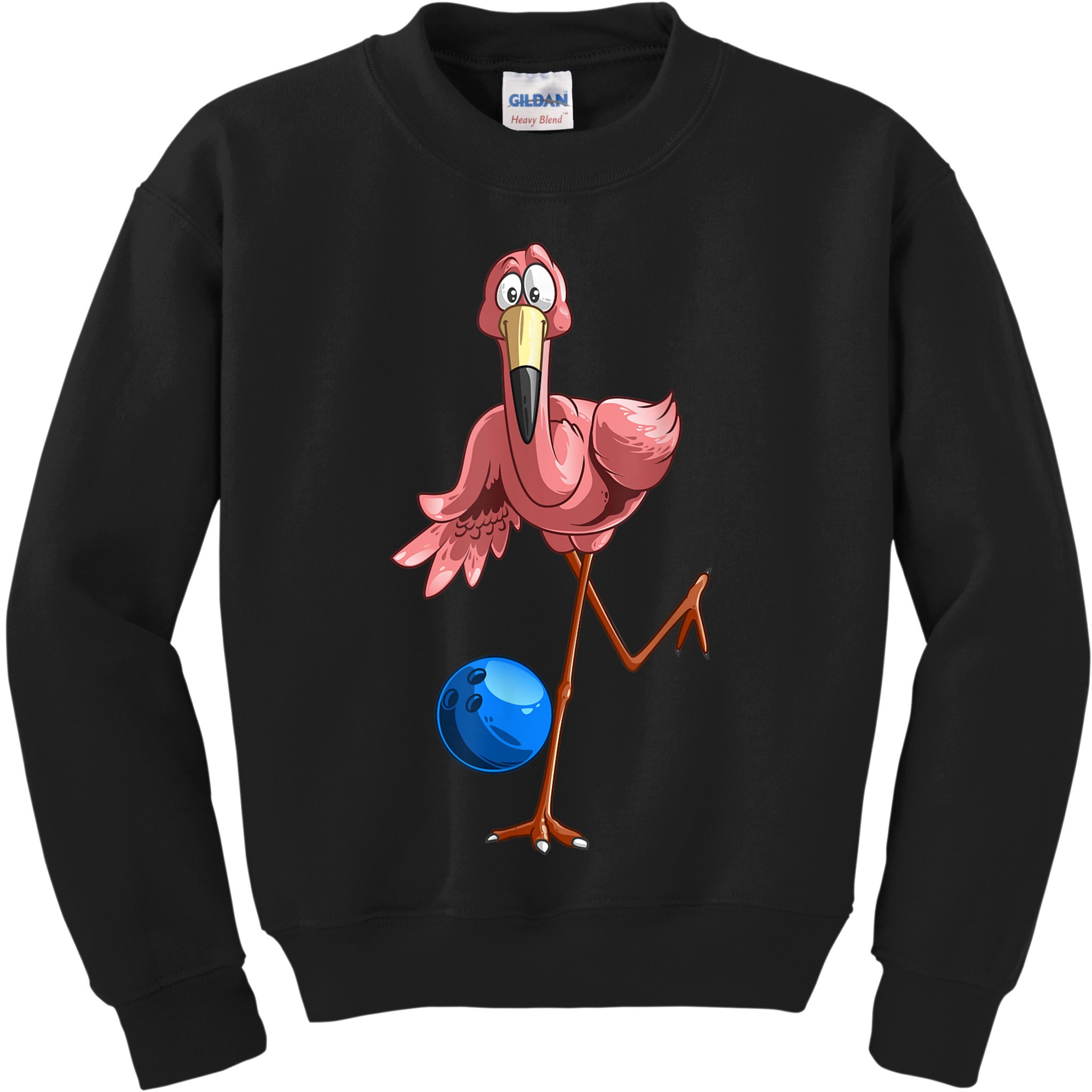 Cool Bowling Flamingo Kids Sweatshirt