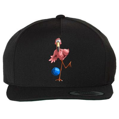 Cool Bowling Flamingo Wool Snapback Cap