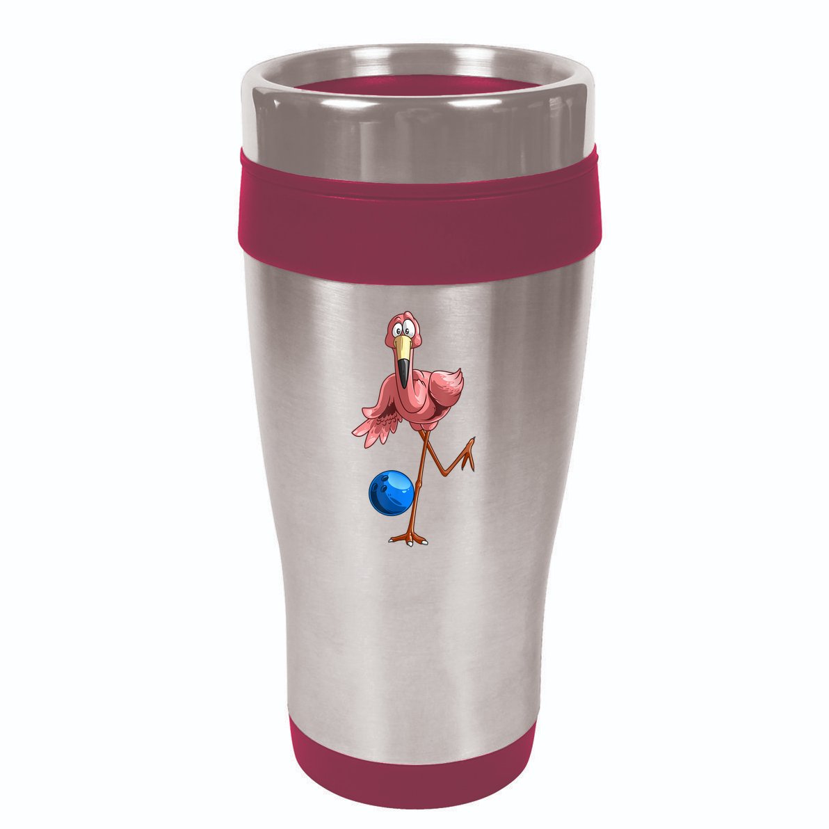 Cool Bowling Flamingo 16oz Travel Tumbler