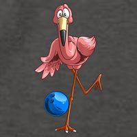 Cool Bowling Flamingo Vector Backpack