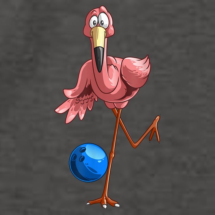 Cool Bowling Flamingo Vector Backpack