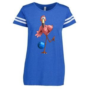 Cool Bowling Flamingo Enza Ladies Jersey Football T-Shirt