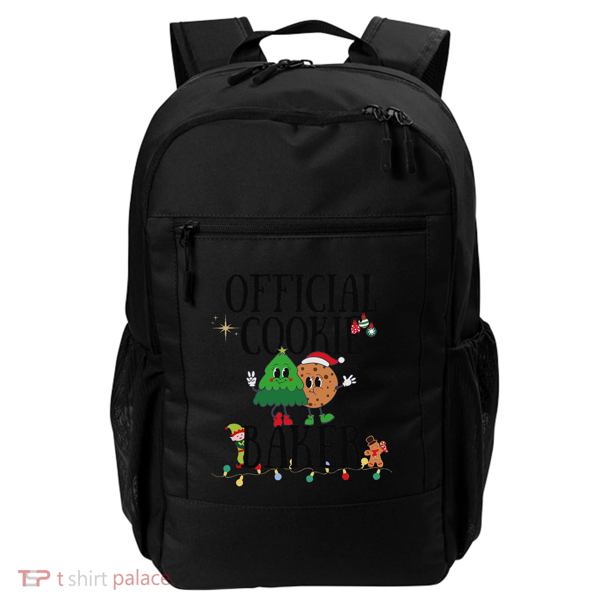 Cookie Baker Funny Cookie Tester Christmas Couple Backpack