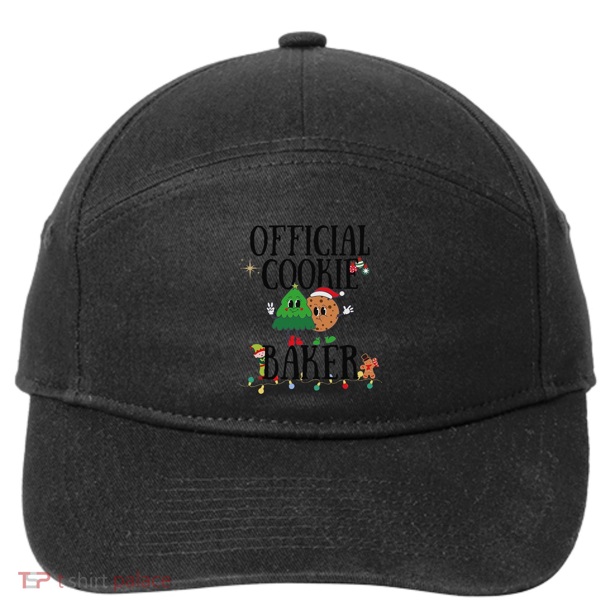 Cookie Baker Funny Cookie Tester Christmas Couple 7-Panel Snapback Hat
