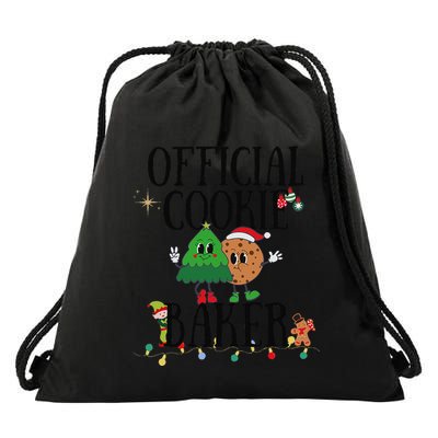 Cookie Baker Funny Cookie Tester Christmas Couple Drawstring Bag