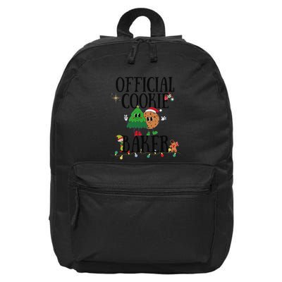 Cookie Baker Funny Cookie Tester Christmas Couple 16 in Basic Backpack