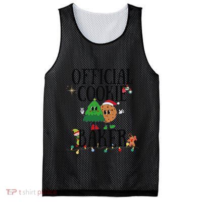 Cookie Baker Funny Cookie Tester Christmas Couple Mesh Reversible Basketball Jersey Tank