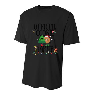 Cookie Baker Funny Cookie Tester Christmas Couple Youth Performance Sprint T-Shirt