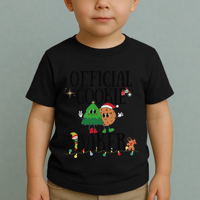 Cookie Baker Funny Cookie Tester Christmas Couple Toddler T-Shirt
