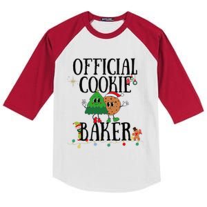 Cookie Baker Funny Cookie Tester Christmas Couple Kids Colorblock Raglan Jersey