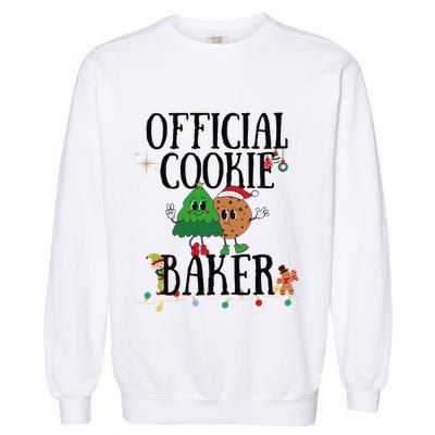 Cookie Baker Funny Cookie Tester Christmas Couple Garment-Dyed Sweatshirt