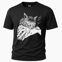 Cat Bite Funny For Women Cooling Performance Crew T-Shirt