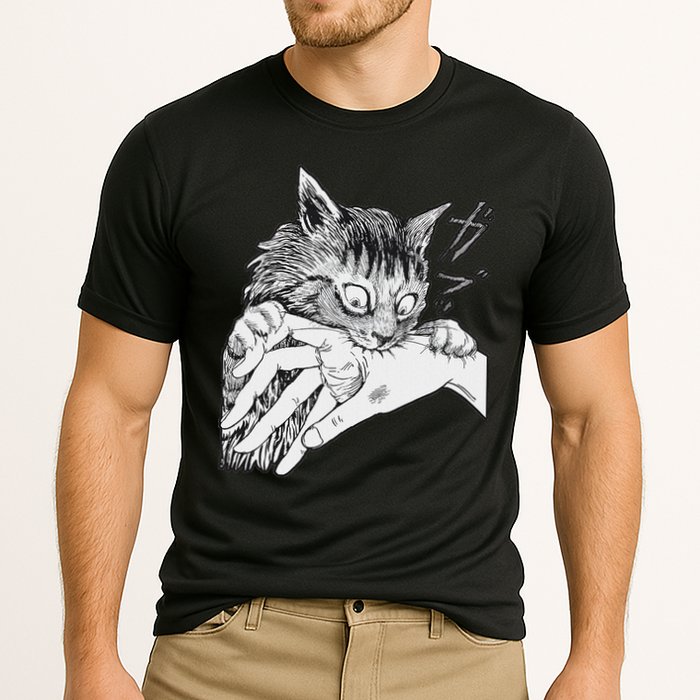 Cat Bite Funny For Women Cooling Performance Crew T-Shirt