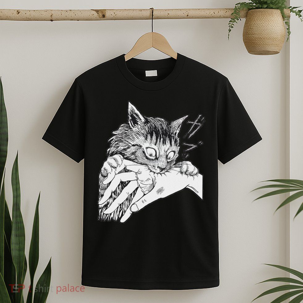 Cat Bite Funny For Women T-Shirt