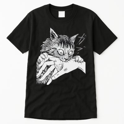 Cat Bite Funny For Women Tall T-Shirt