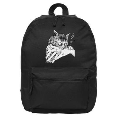 Cat Bite Funny For Women 16 in Basic Backpack