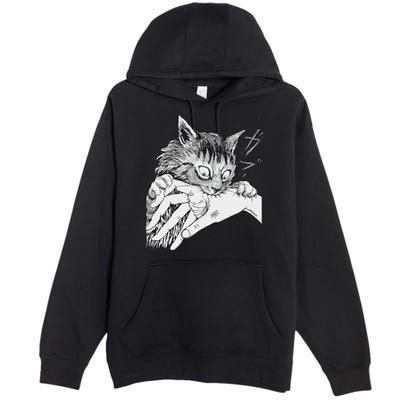 Cat Bite Funny For Women Premium Pullover Hoodie