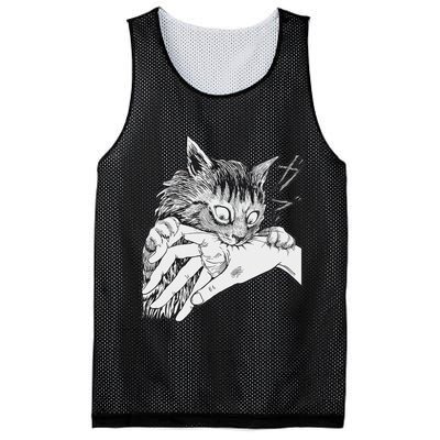 Cat Bite Funny For Women Mesh Reversible Basketball Jersey Tank