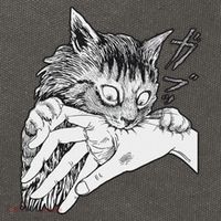 Cat Bite Funny For Women Cotton Canvas Backpack