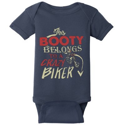 Crazy Biker Funny Biker Baby Bodysuit