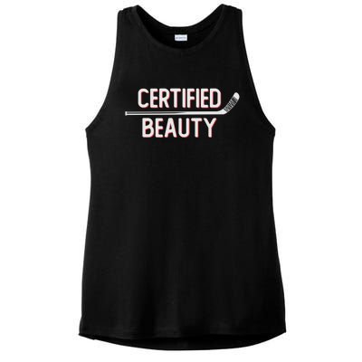 Certified Beauty Funny Ice Hockey Slang Wheel Snipe Celly Cool Gift Ladies PosiCharge Tri-Blend Wicking Tank