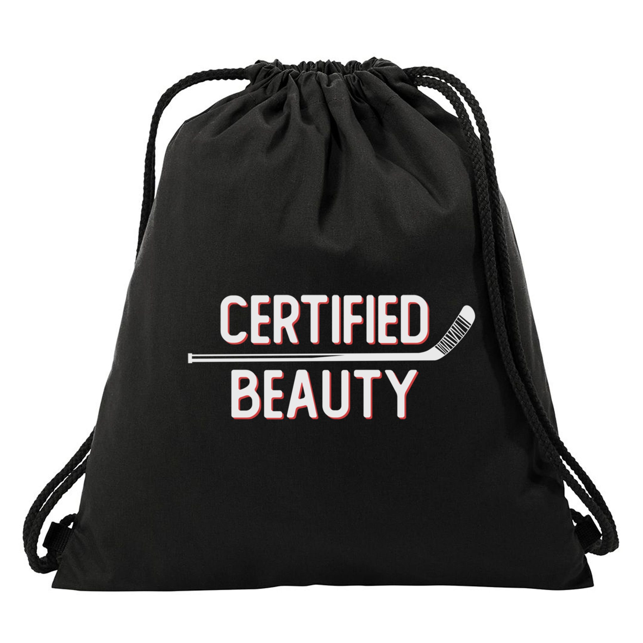 Certified Beauty Funny Ice Hockey Slang Wheel Snipe Celly Cool Gift Drawstring Bag