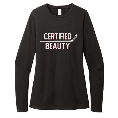 Certified Beauty Funny Ice Hockey Slang Wheel Snipe Celly Cool Gift Womens CVC Long Sleeve Shirt