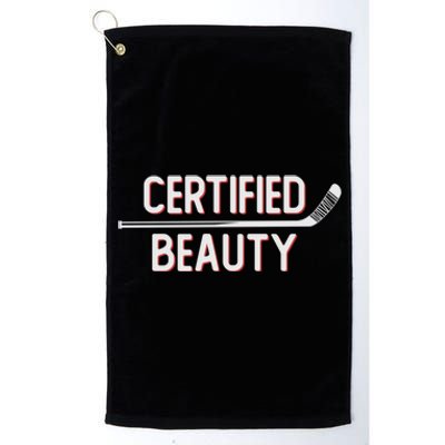 Certified Beauty Funny Ice Hockey Slang Wheel Snipe Celly Cool Gift Platinum Collection Golf Towel