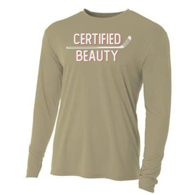 Certified Beauty Funny Ice Hockey Slang Wheel Snipe Celly Cool Gift Cooling Performance Long Sleeve Crew