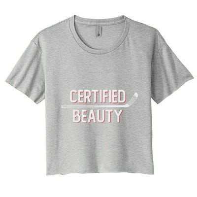 Certified Beauty Funny Ice Hockey Slang Wheel Snipe Celly Cool Gift Women's Crop Top Tee