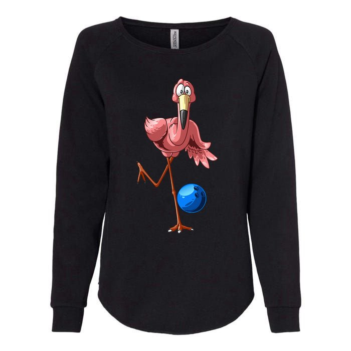 Cool Bowling Flamingo  Funny Shorebirds Lover Player Gift Womens California Wash Sweatshirt