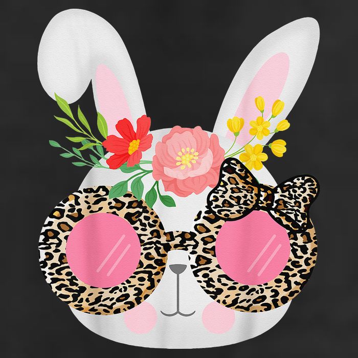 Cute Bunny Face Leopard Glasses Easter 11oz C Handle Ceramic Mug