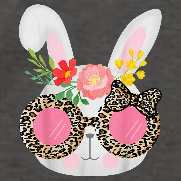 Cute Bunny Face Leopard Glasses Easter Vector Backpack